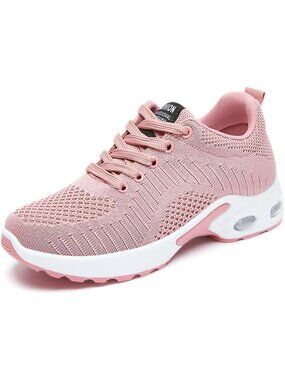 〽️Women's Athletic Running Sneakers Pink Closed Toe Low Top Breathable Mesh